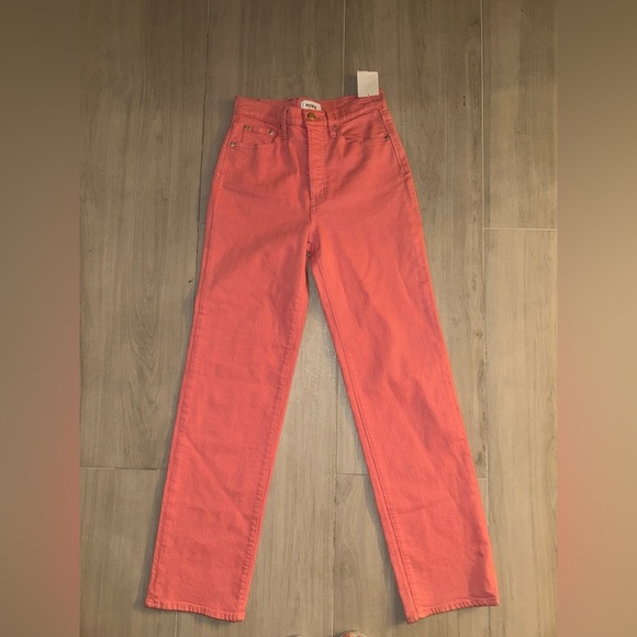 NEW Pistola High Rise Straight Leg Jeans Button Fly Flamingo Size 26 - Picture 6 of 14